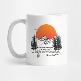 The Road Less Travelled - Robert Frost Mug